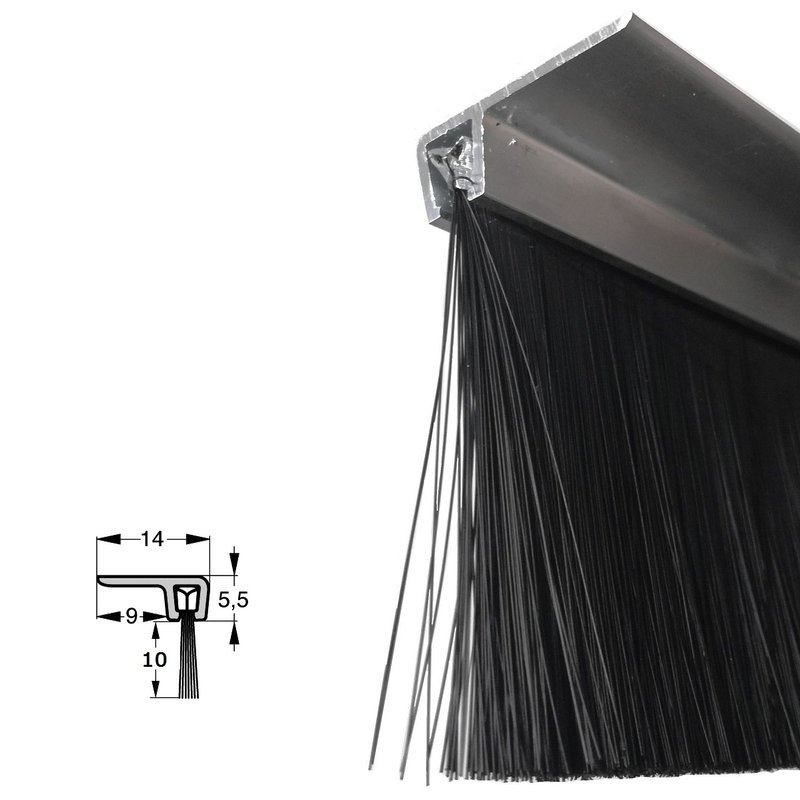Uszczelka szczotkowa kątowa profil ALU F2-10 1000 mm