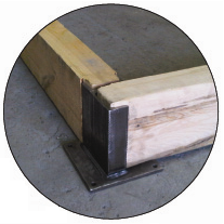 Element narożny odbojnicy drewnianej - CM.ODT