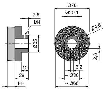 Szczotka talerzowa MINK TBS70