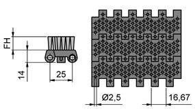 Segment zamienny systemu MINK MBS, włosie 9-rzędowe, szerokość 100 mm