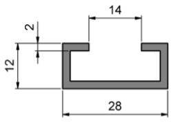 Szyna ceownikowa MINK C-S710, inox