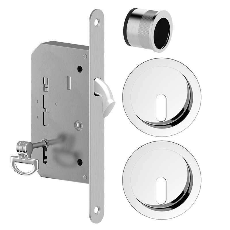 Zamek wpuszczany hakowy Metal-Bud, okrągły