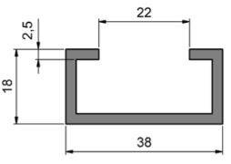 Szyna ceownikowa MINK C-S801, ocynk