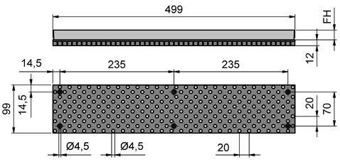 Szczotka płytowa MINK MCS, włosie rzadkie elektroprzewodzące