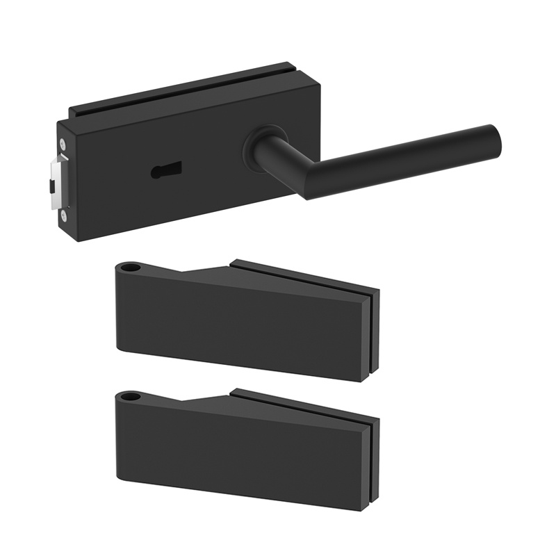 Zestaw okuć do drzwi szklanych Metal-Bud kwadratowy, na klucz