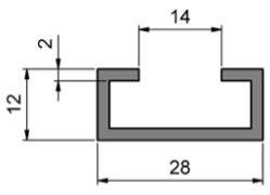 Szyna ceownikowa MINK C-S701, ocynk