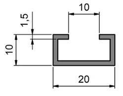 Szyna ceownikowa MINK C-S910, inox