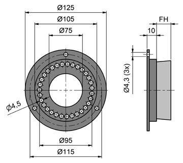 Szczotka talerzowa MINK TD125