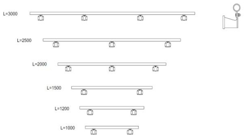Ścienna poręcz do ramp najazdowych ALTEC AOL-R, 1500 mm (081.40.308)