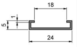 Szyna ceownikowa MINK C-S601, ocynk