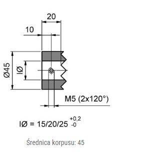 Pierścień blokujący MINK Zick-Zack ZZS45