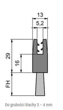 Elastyczna uszczelka szczotkowa MINK FBL1340