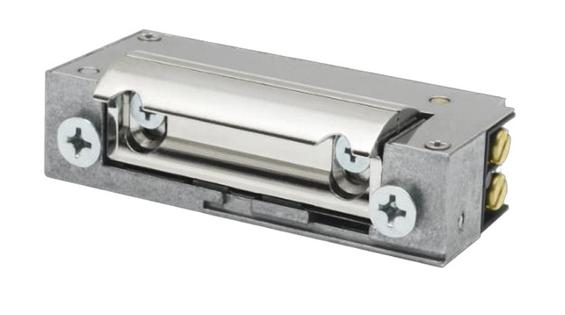 Elektrozaczep BIRA Hartte XS, normalnie zamknięty (NC) z pamięcią