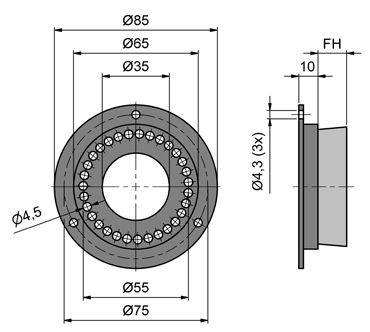 Szczotka talerzowa MINK TD85