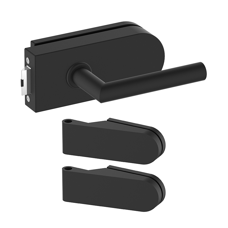 Zestaw okuć do drzwi szklanych Metal-Bud okrągły, bez przebicia