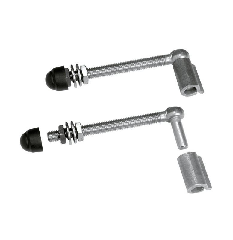 Komplet zawiasów do furtek ogrodowych Locinox GAM12, do wspawania