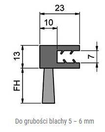 Elastyczna uszczelka szczotkowa MINK FBL1351