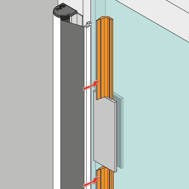 Profil montażowy PLANET LG1 do szklanych drzwi ewakuacyjnych